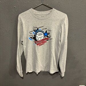 Long Sleeve Tee with Volleyball Graphic